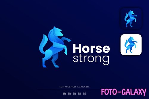  Horse Gradient Logo design templates