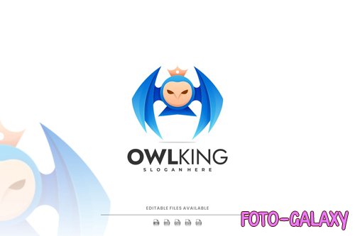 Owl king gradient logo 