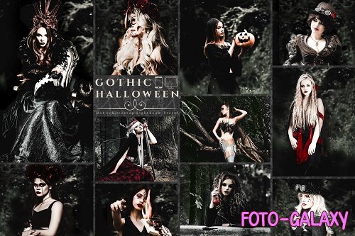 10 Gothic Halloween Mobile & Desktop Lightroom Presets - 1576403
