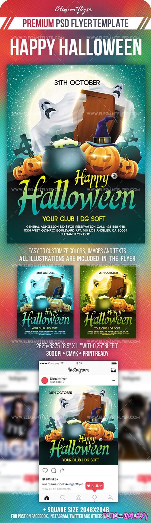 Happy Halloween Flyer PSD Template vol 5