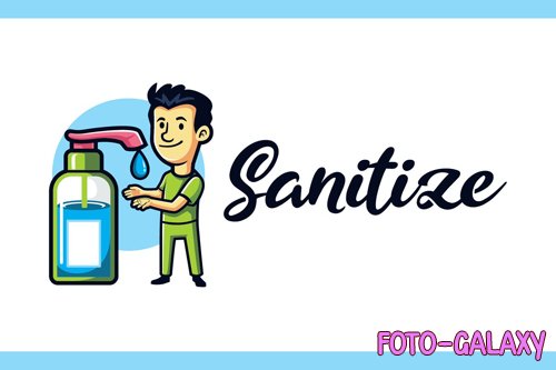 Sanitize - Medical and Healthcare Mascot Logo