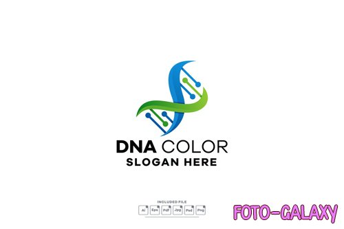 DNA Gradient Logo Template