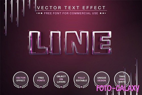 Steel Line - Editable Text Effect - 6510427