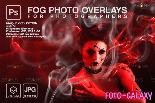 Smoke backgrounds & Smoke bomb overlay, Photoshop overlay - 1447930