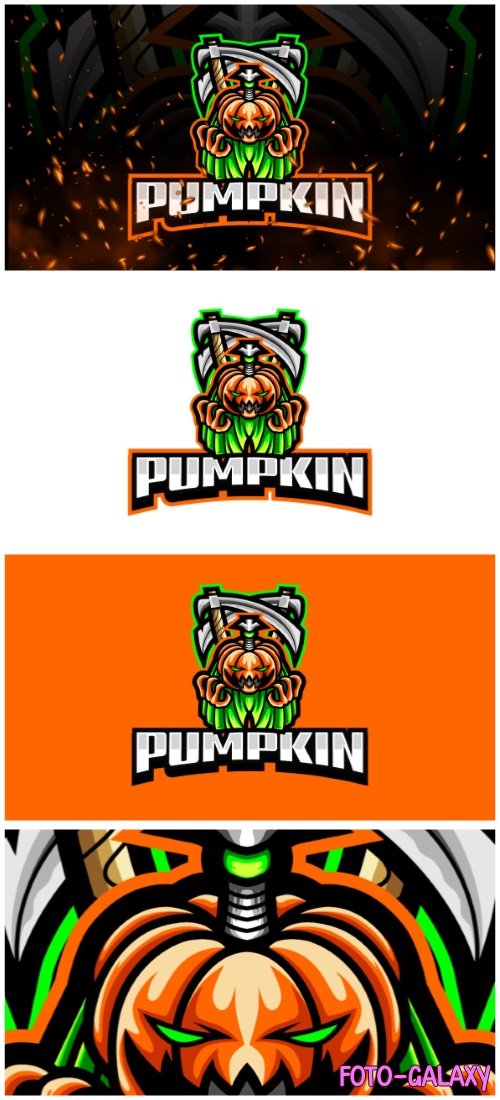 Pumpkin E-Sport and Sport Logo Template