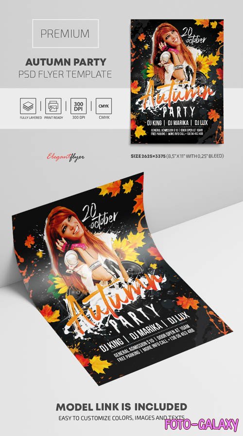Autumn Party Premium PSD Flyer Template vol 2