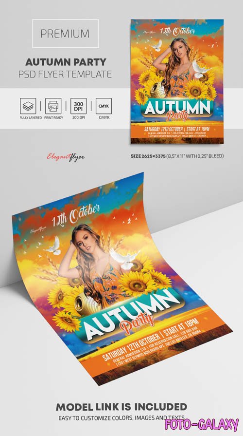 Autumn Party Premium PSD Flyer Template