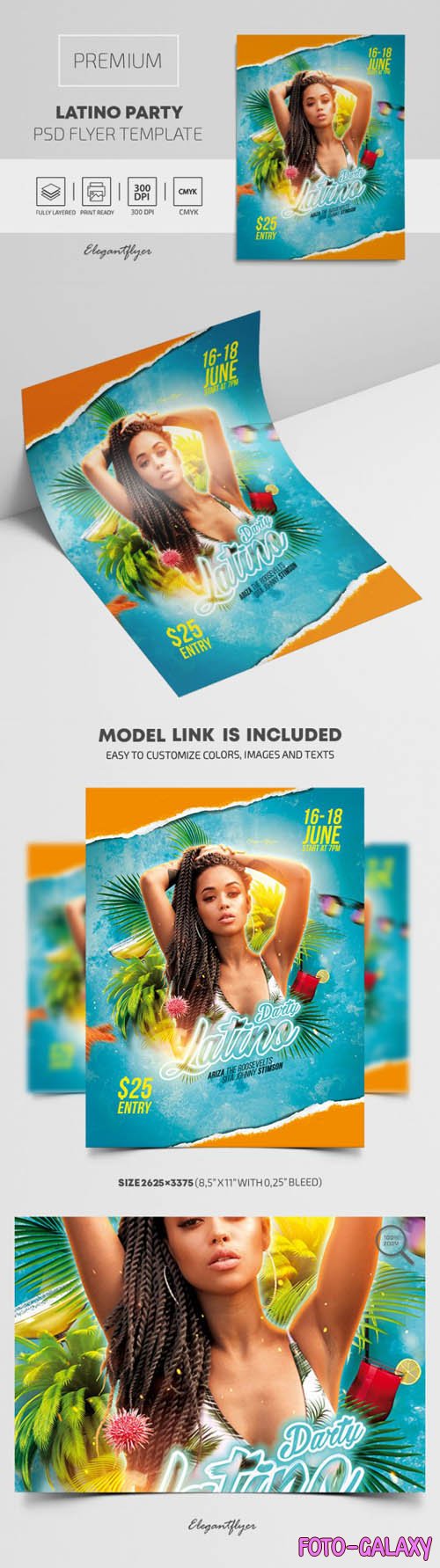 Latino Party Premium PSD Flyer Template