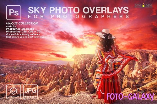 Sunset Sky Photo Overlays, photoshop V6 - 1583970