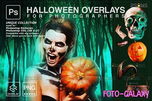 Halloween clipart Halloween overlay, Photoshop overlay V14 - 1584023