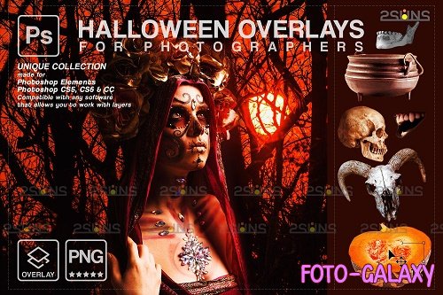 Halloween clipart Halloween overlay, Photoshop overlay V15 - 1584026