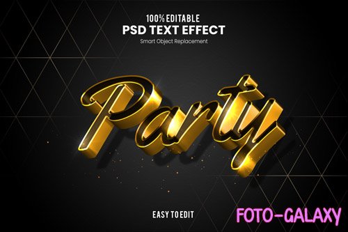 Text effect the party psd design