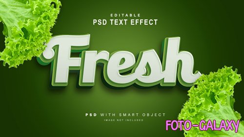 Fresh text effect  psd design