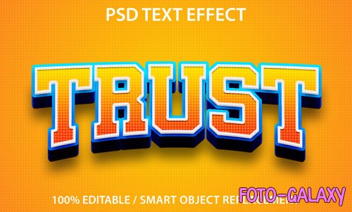 Editable text effect trust premium Premium Psd