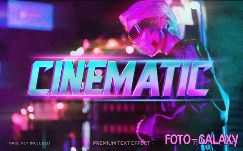 Cinematic 3d text effect mockup template Premium Psd