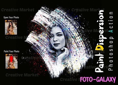 Paint Dispersion Photoshop Action - 6525553
