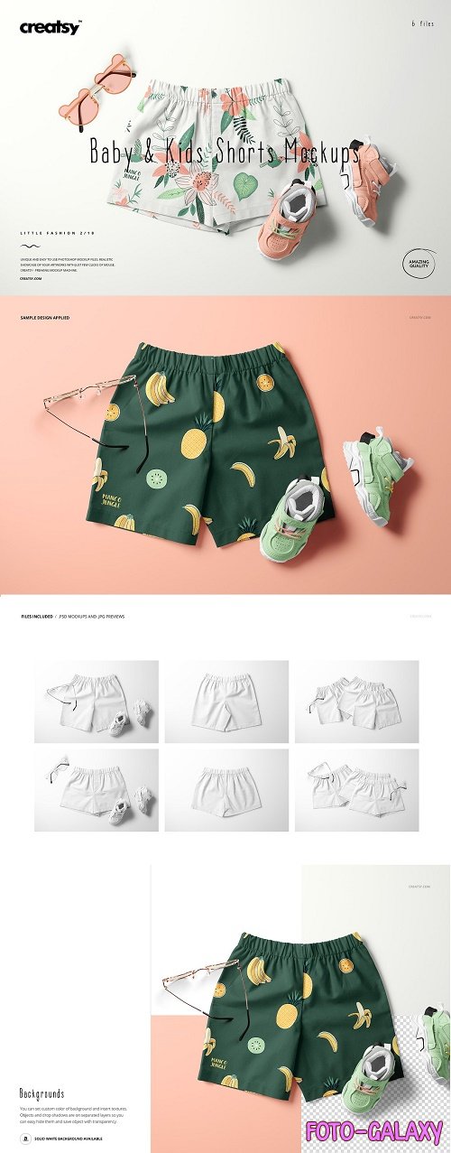 Baby & Kids Shorts Mockup Set (18/LFv.2) - 6503528