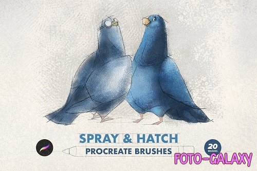 Spray & Hatch Procreate Brushes - 6505326