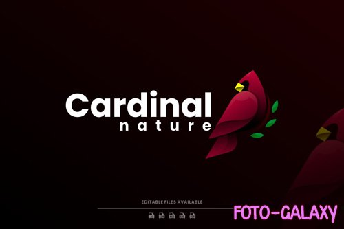 Cardinal Bird Gradient Logo