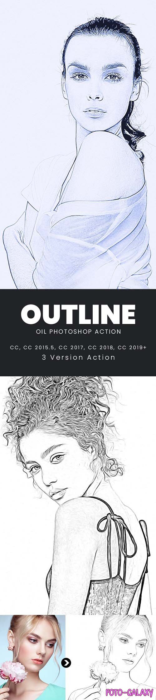 Outline Oil Photoshop Action - 33052588