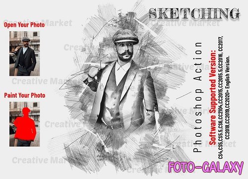 Sketching Photoshop Action - 6533290