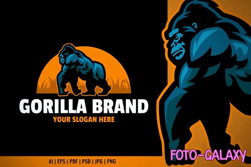 Walking Gorilla Logo Template