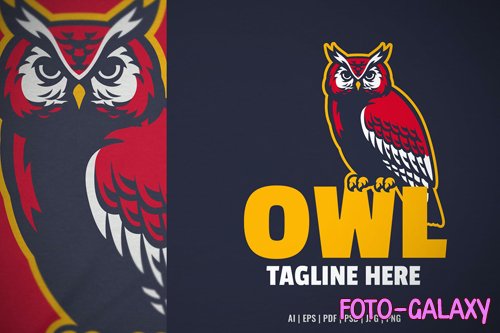 Owl Night Mascot Logo Template