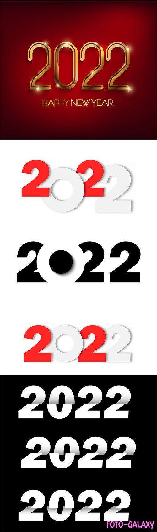 2022 New year, Merry christmas editable text effect premium vector vol 9