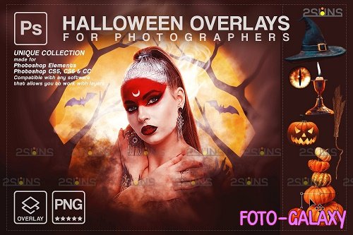Halloween clipart Halloween overlay, Photoshop overlay V24 - 1584057