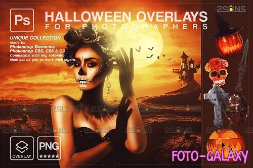 Halloween clipart Halloween overlay, Photoshop overlay V23 - 1584056