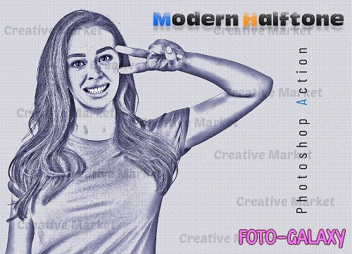 Modern Halftone Photoshop Action - 6539945