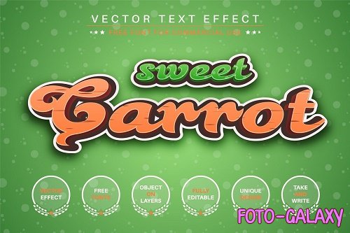 Sweet Carrot - Editable Text Effect - 6549961