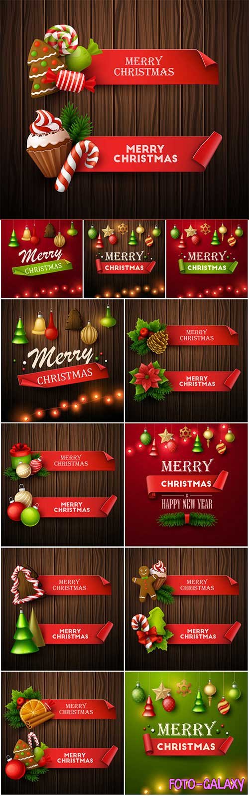 New Year and Christmas vector vol 7
