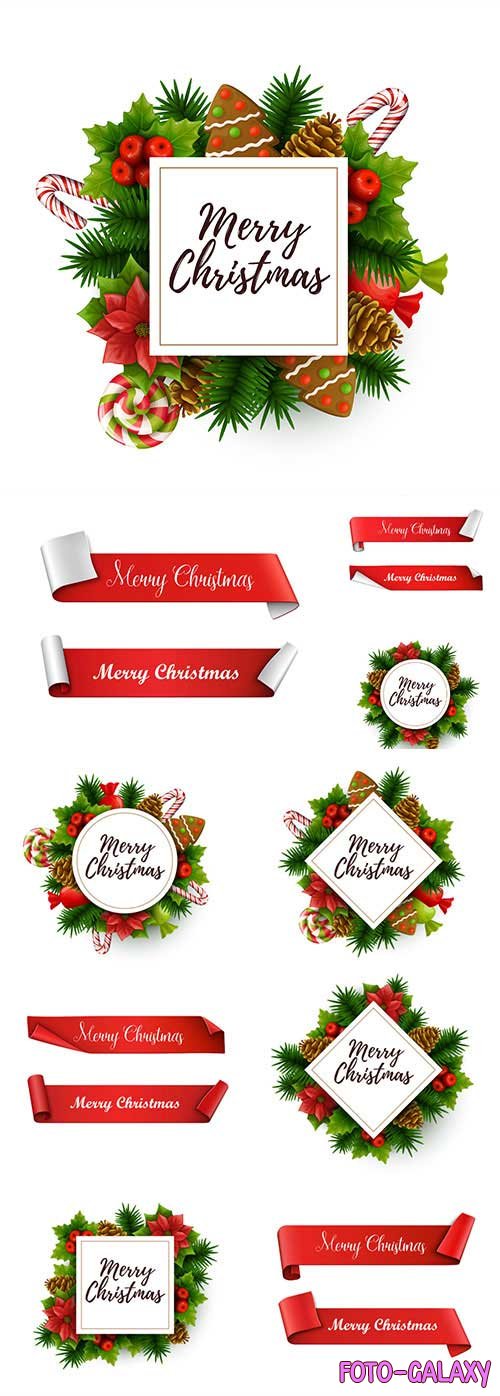 New Year and Christmas vector vol 2