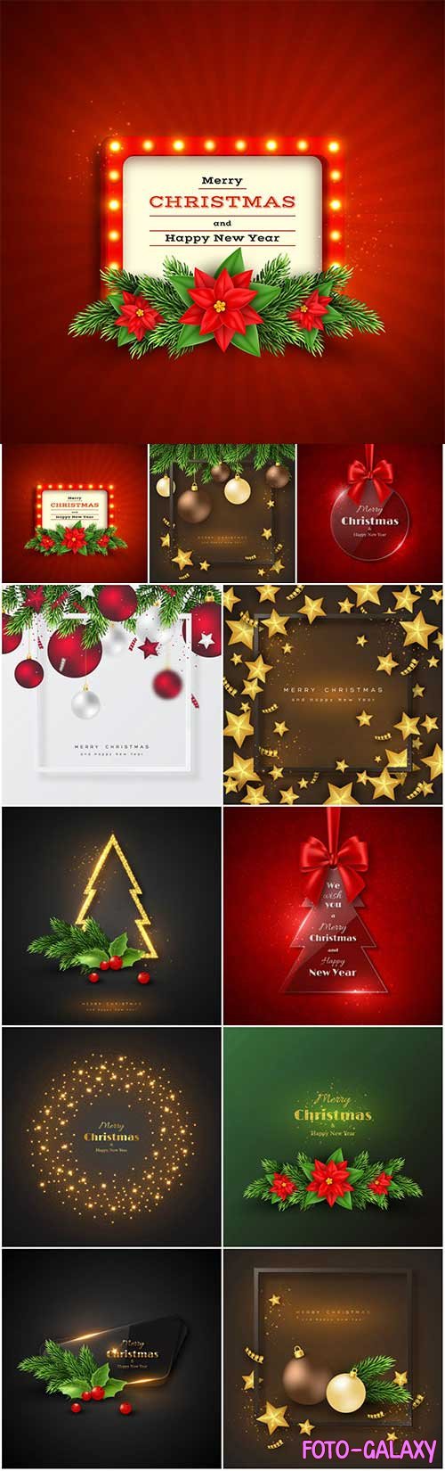 New Year and Christmas vector vol 3