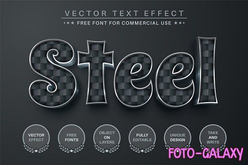 Steel - Editable Text Effect - 6558665