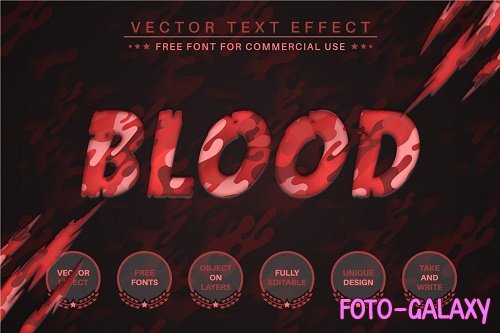 Blood Paper - Editable Text Effect - 6559290