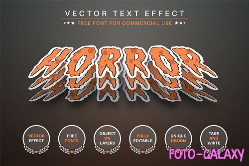 Horror Sticker Editable Text Effect - 6571310