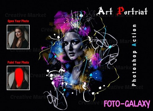 Art Portrait Photoshop Action - 6569458