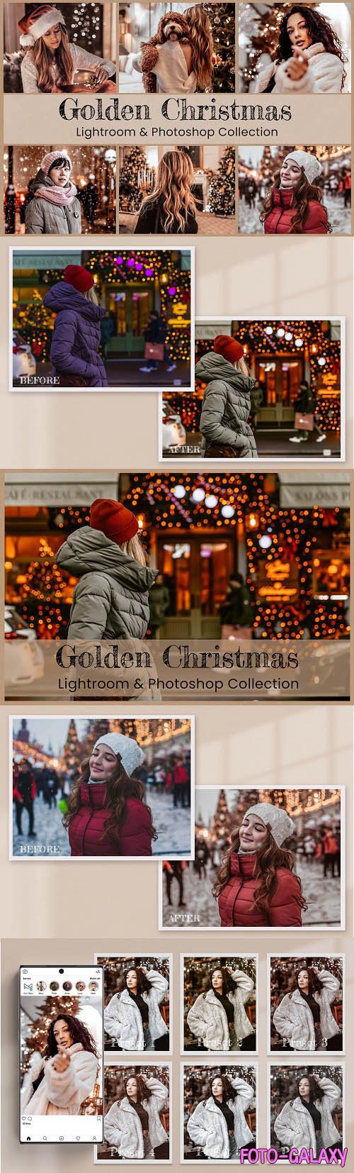 Golden Christmas Lightroom Photoshop - 6570666