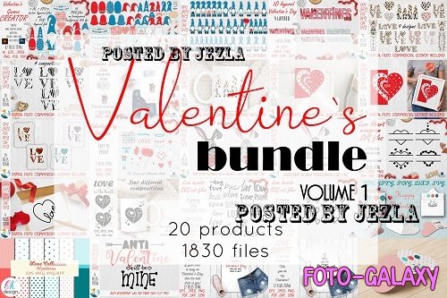 Valentines Bundle. Valentines Day SVG Bundle - 1500018