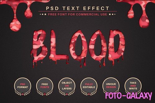 Halloween Blood - PSD Editable Text - 6580011