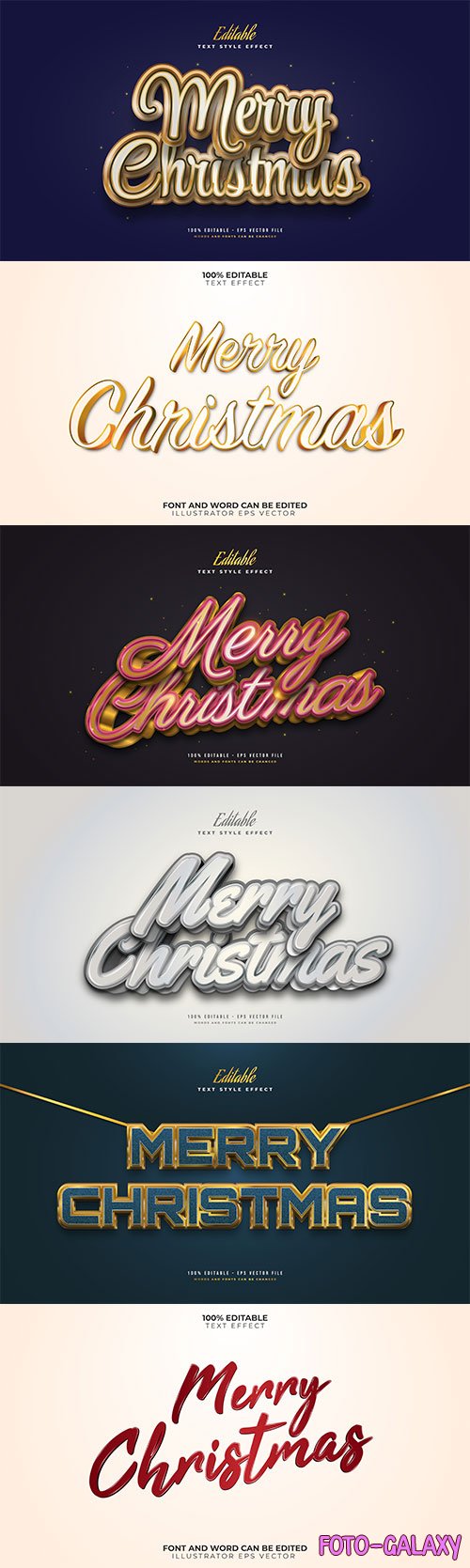 2022 New year, Merry christmas editable text effect premium vector vol 12