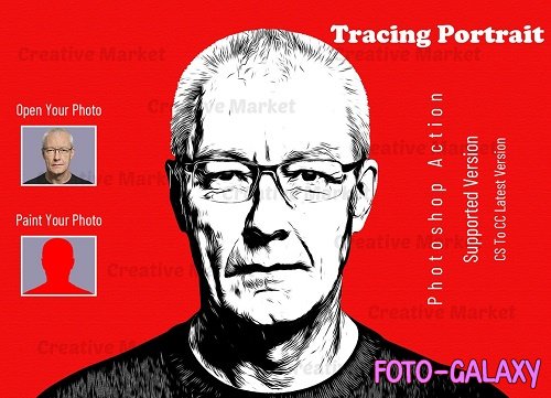 Tracing Portrait Photoshop Action - 6584056