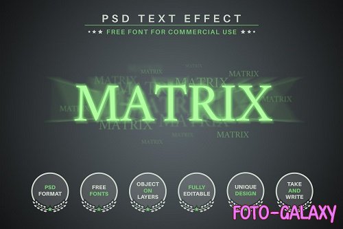 Matrix - PSD Editable Text Effect - 6584399