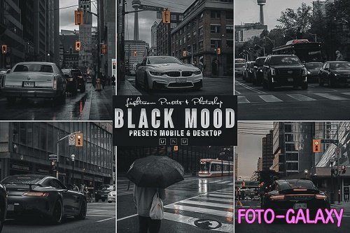 Black Mood Photoshop Action & Lightrom Presets