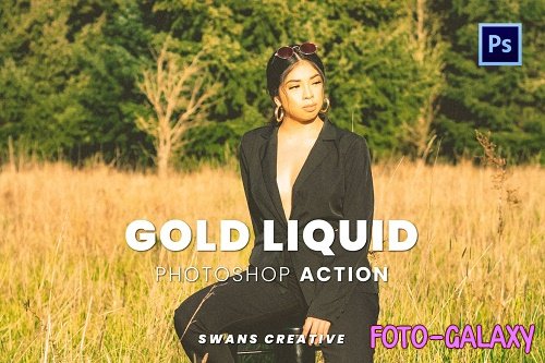 Gold Liquid Photoshop Action