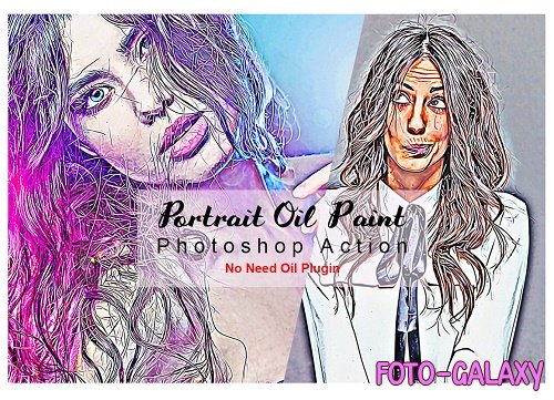 Portrait Oil Paint Photoshop Action - 6608348