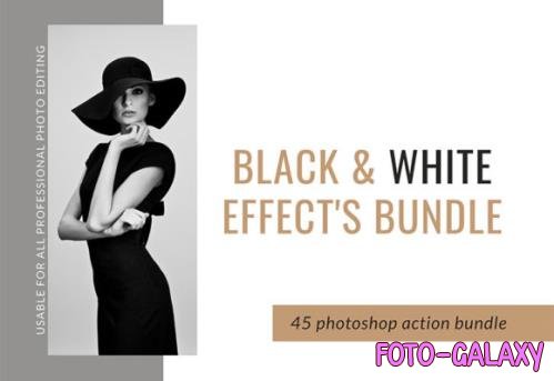 Black & White Photoshop 45 Action Bundle