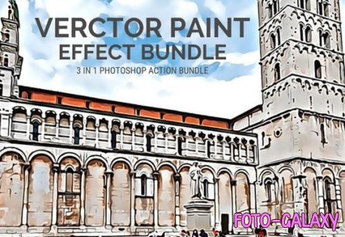 Vector Paint Effect PS Action Bundle